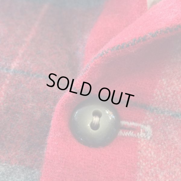 画像4: ＊vintage＊　opencollar BOX shirt　　Grey×Red　　Fits.S〜M (4)