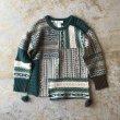 画像1: 　LUVOURDAYS　　　　　　　　゛KICORI゛ Patchwork Pullover Knit　　　　　　　Greenカラー (1)