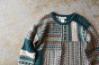 画像2: 　LUVOURDAYS　　　　　　　　゛KICORI゛ Patchwork Pullover Knit　　　　　　　Greenカラー (2)
