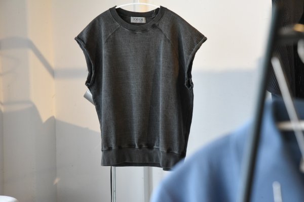画像1: 1000S　　　　　　　　　〝UNEVENNESS CUTOFF SWEAT〝　　　　　　　　INK BLACK (1)