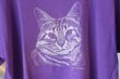 画像1: OLD ITEM　　　　　　　〝DAMAGE CAT Tee〝　　　　　　　　　　　purple (1)