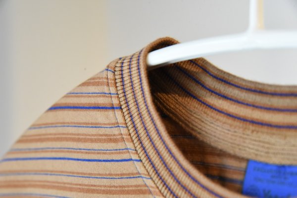 画像1: YONETOMI　　　　　　　　〝GARMENT DYED RANDOM BORDER T-SHIRT〝　　　　　　　　　３カラー (1)