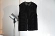 画像7: YONETOMI　　　　　　　　　〝COTTON SUKASHI KNIT V/T〝　　　　　　　　　　　BLACK (7)