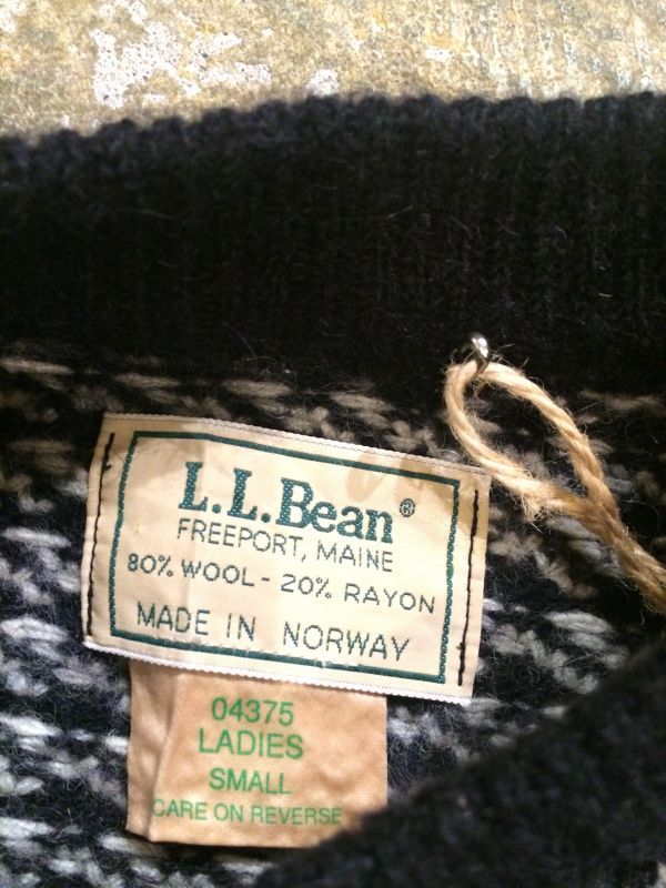 L.L.Bean バードアイ柄ニットセーター ノルウェー製 レディースサイズ 