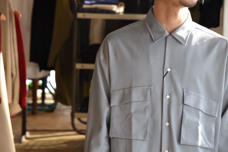 UNITUS ゛Patch and Flap Shirt゛ Saxカラー - THE EASY SHOP